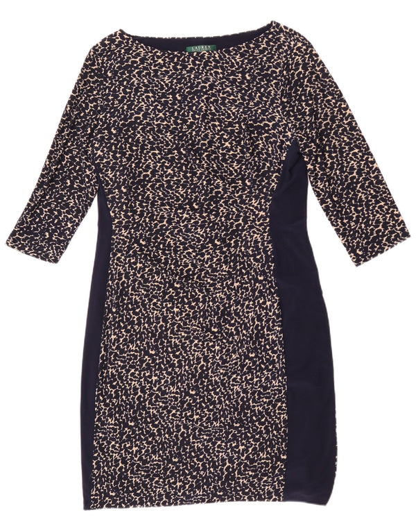 Rochie mică pentru femei Ralph Lauren US 14 XL bleumarin cu imprimeu animal