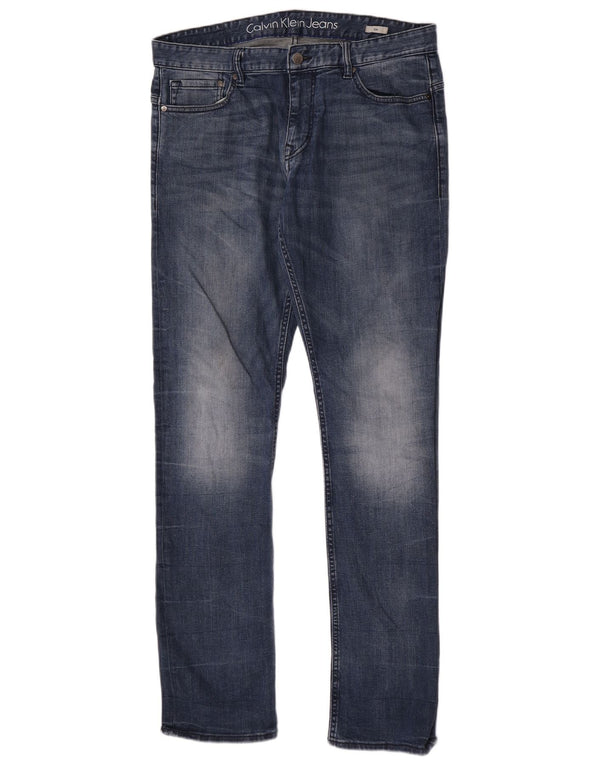 Blugi slim pentru bărbați Calvin Klein W34 L34 Bumbac albastru