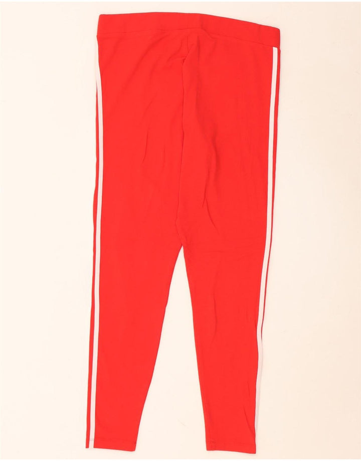Leggings pentru femei ADIDAS UK 22 2XL bumbac roșu