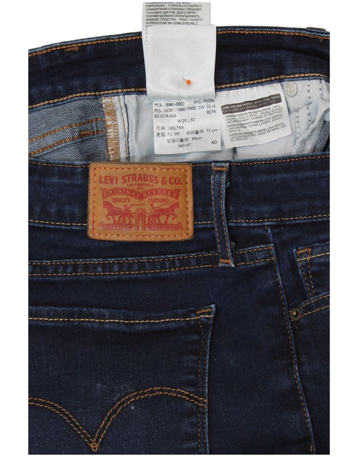 Blugi skinny de damă LEVI'S W29 L30 bumbac bleumarin