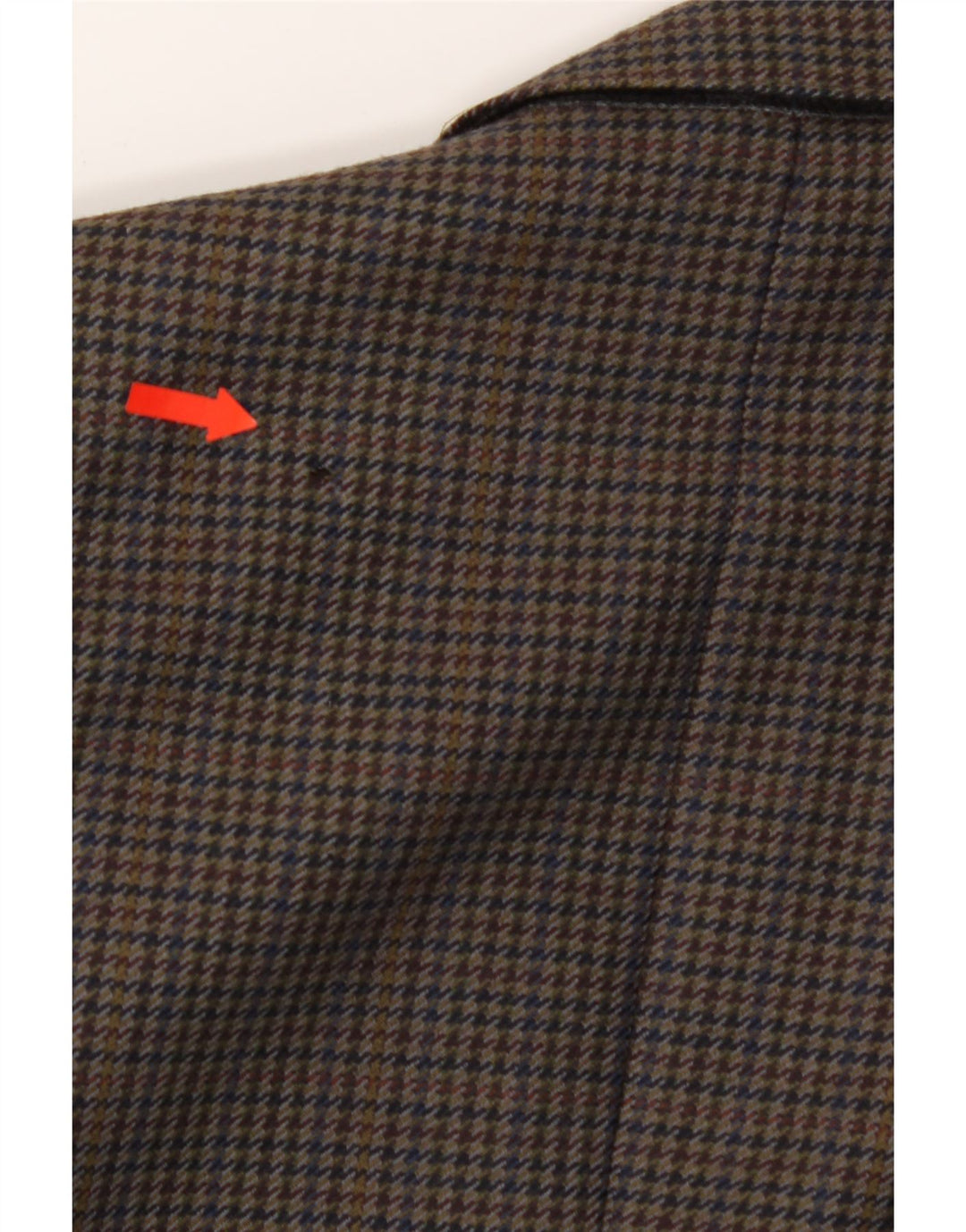 WELLINGTON Mens 2 Button Blazer Jacket UK 44 2XL Brown Houndstooth Vintage Wellington and Second-Hand Wellington from Messina Hembry 