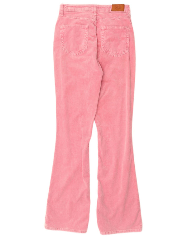 Pantaloni damă Urban Outfitters Flare Corduroy L27 L32 Bumbac roz