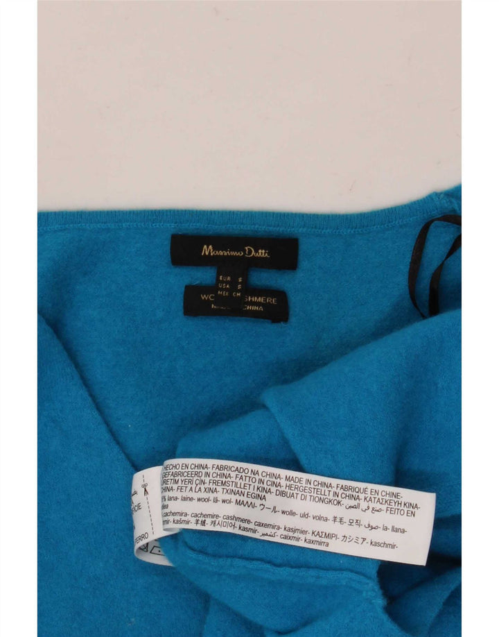 Massimo Dutti Pulover oversize cu decolteu în V pentru femei UK 10 Small Blue