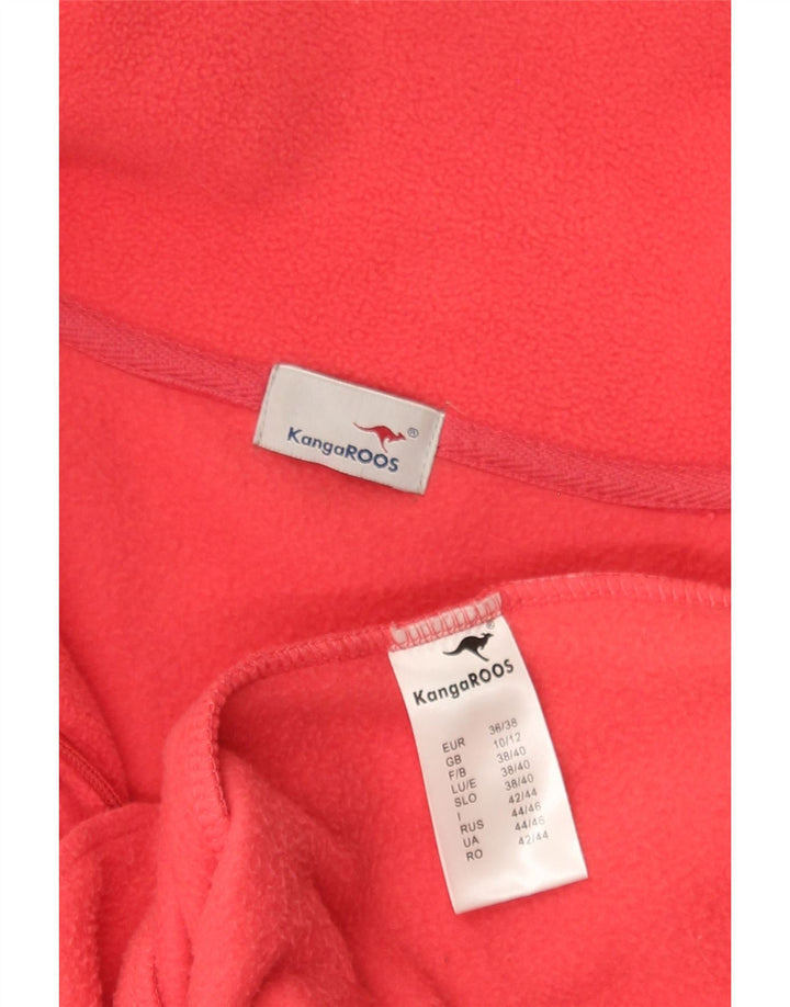 KANGAROOS Womens Fleece Jacket UK 10/12 Medium Red Polyester Vintage Kangaroos and Second-Hand Kangaroos from Messina Hembry 