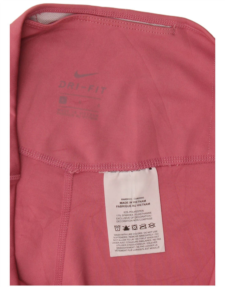 Leggings cu grafică Nike Dri Fit pentru femei UK 14, poliester roz mare