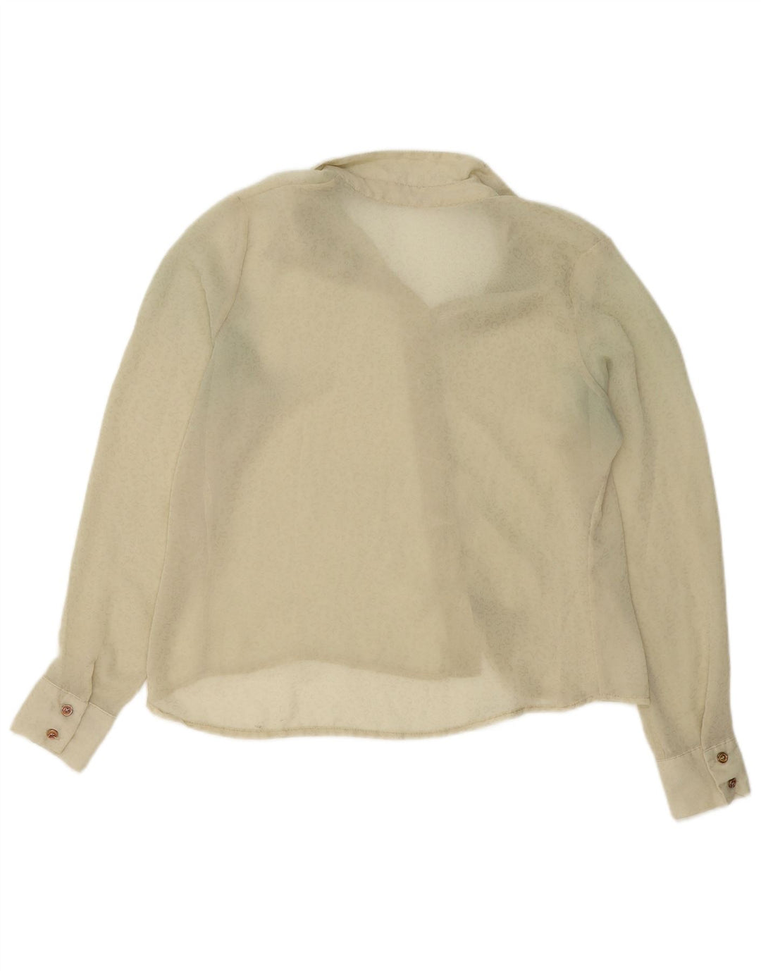 Cămașă Vintage pentru femei See Through UK 14 Medium Beige