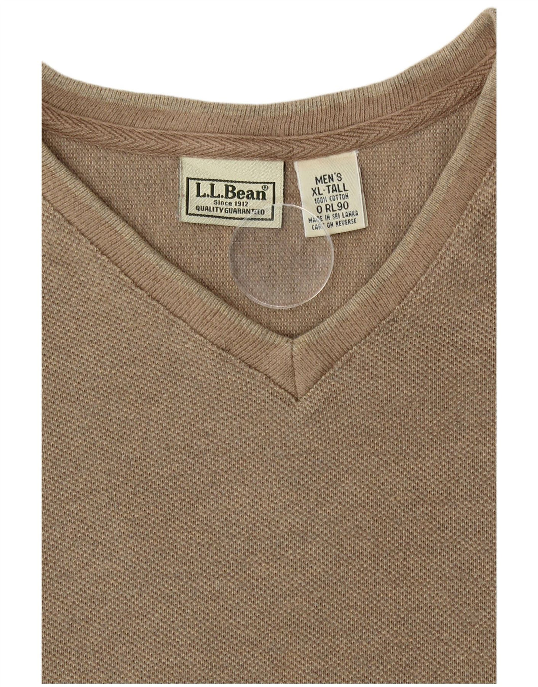 L.L.Bean Top pentru bărbați cu mânecă lungă XL, bej, bumbac