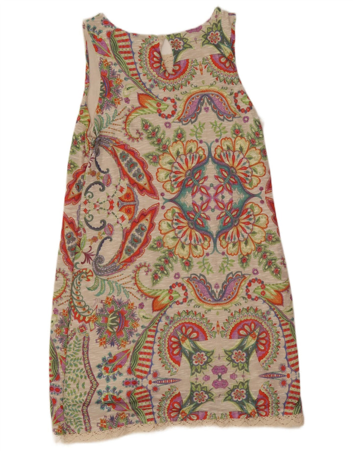 Rochie fără mâneci pentru femei Desigual UK 18 XL Bej Poliester Paisley