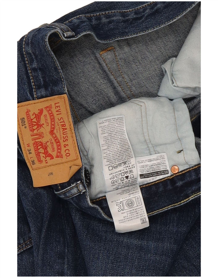Blugi drepti pentru bărbați Levi's 501 W34 L36 Bumbac albastru