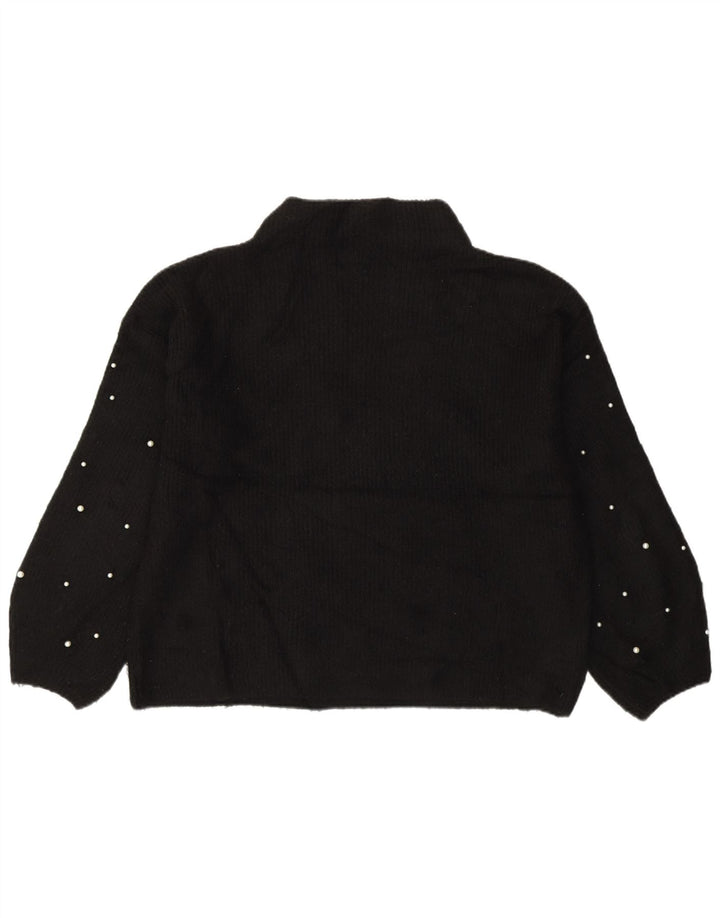Pulover cu gât țestoasă pentru femei Marks & Spencer UK 14, mare, negru, acrilic