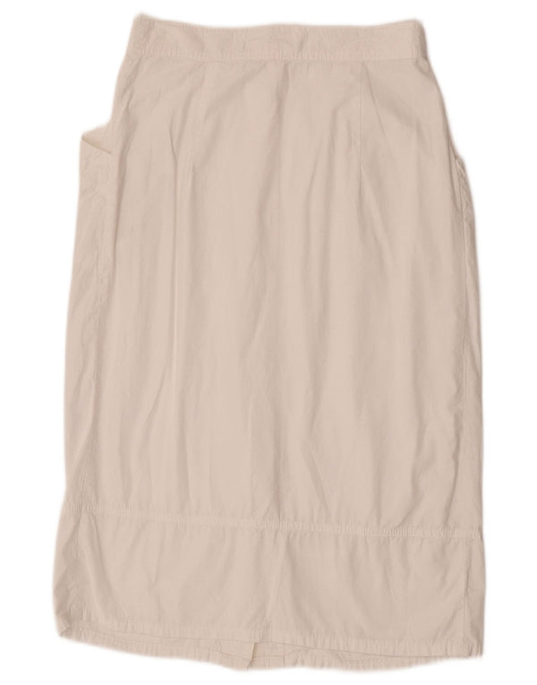 Fusta Dreaptă Vintage pentru Femei cu talie înaltă W27 Bumbac Alb Mic