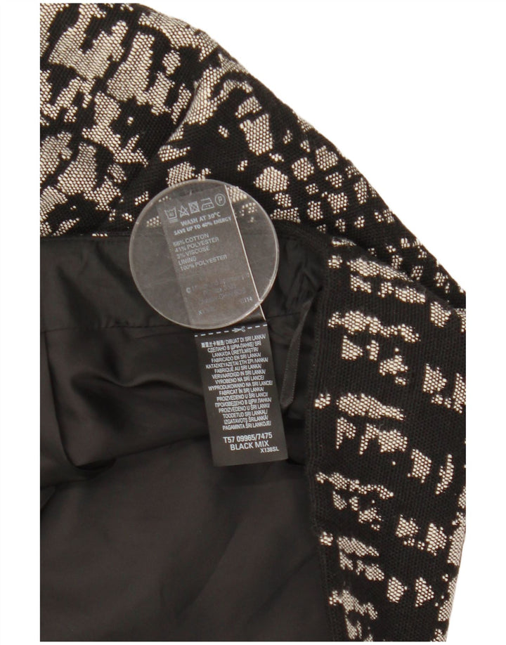 Fusta mini pentru femei Marks & Spencer UK 12 Medium W31 Bumbac geometric negru