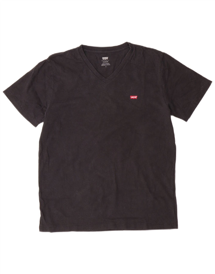 Tricou standard pentru bărbați LEVI'S Top mediu din bumbac negru