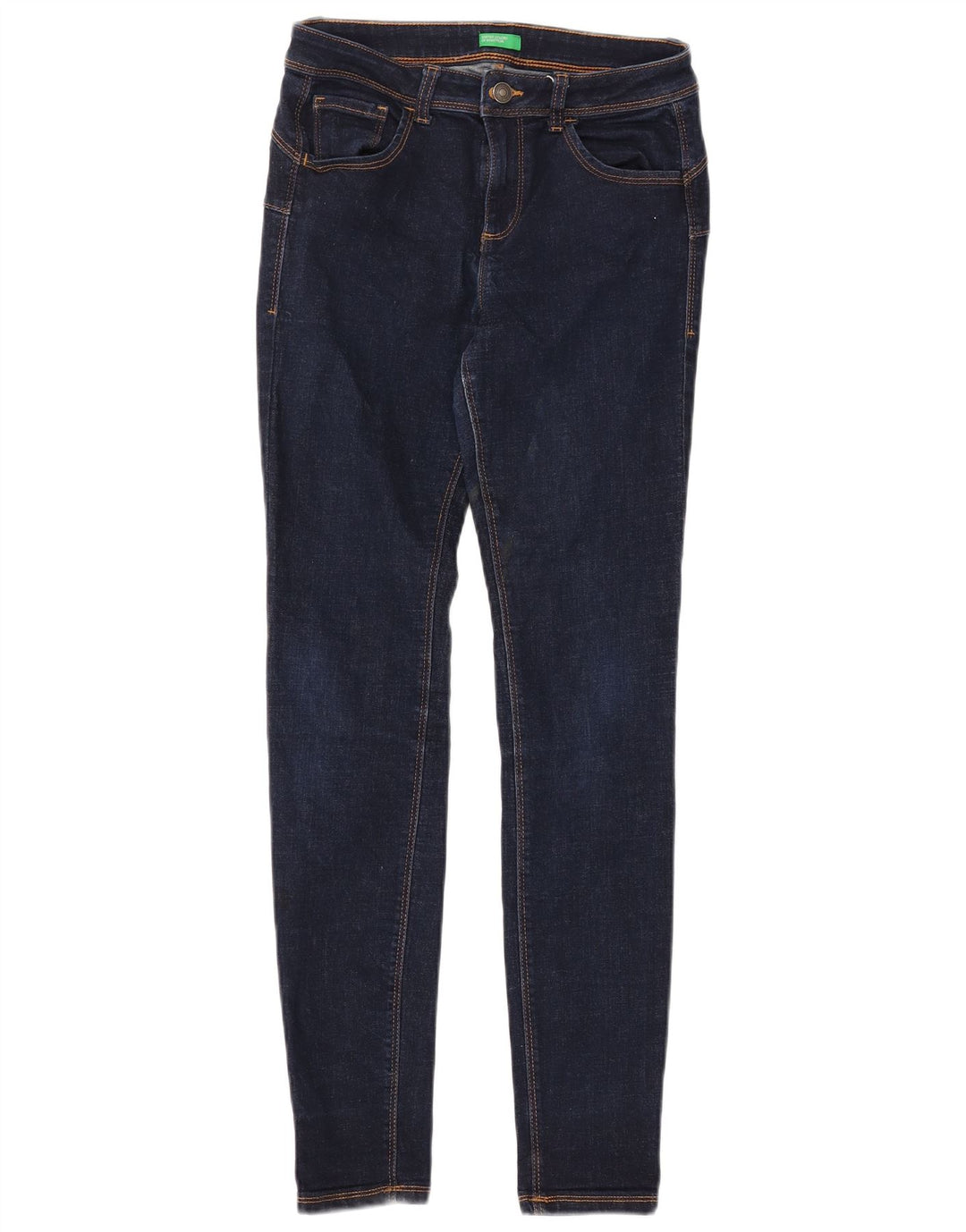 Blugi skinny pentru femei BENETTON W28 L30 poliester bleumarin