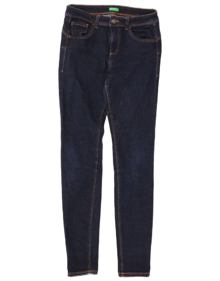 Blugi skinny pentru femei BENETTON W28 L30 poliester bleumarin