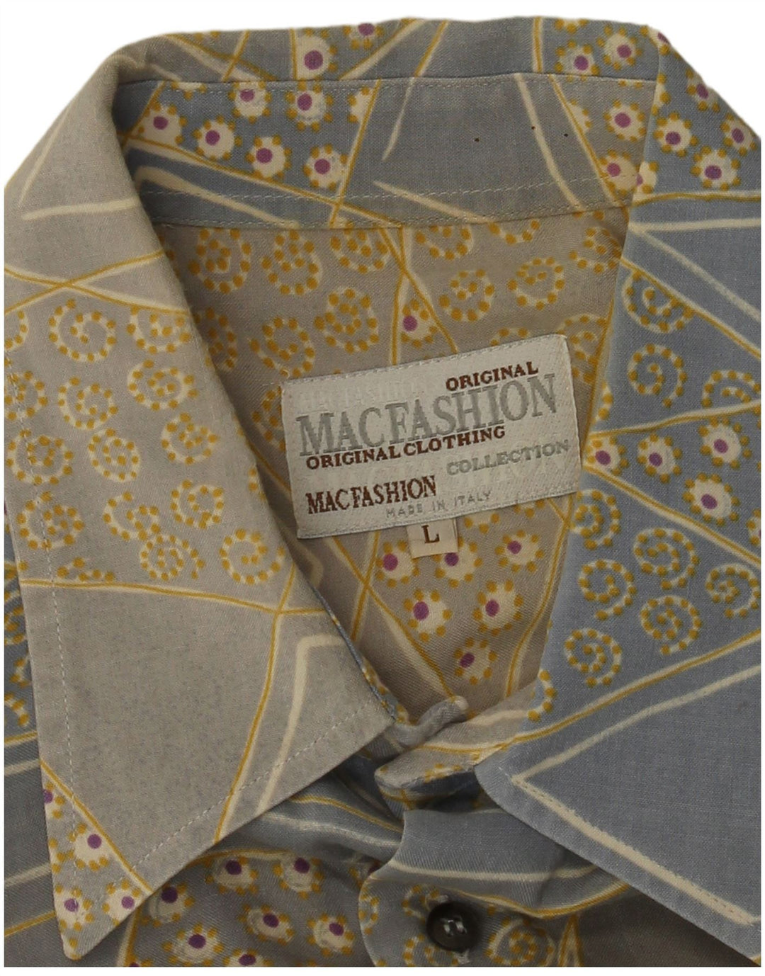 Cămașă cu mânecă scurtă pentru bărbați MAC FASHION, mare, albastră, geometrică