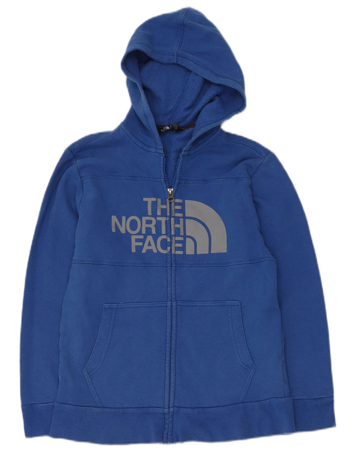 THE NORTH FACE Pulover cu capota cu fermoar grafic pentru baieti 10-11 ani albastru mediu
