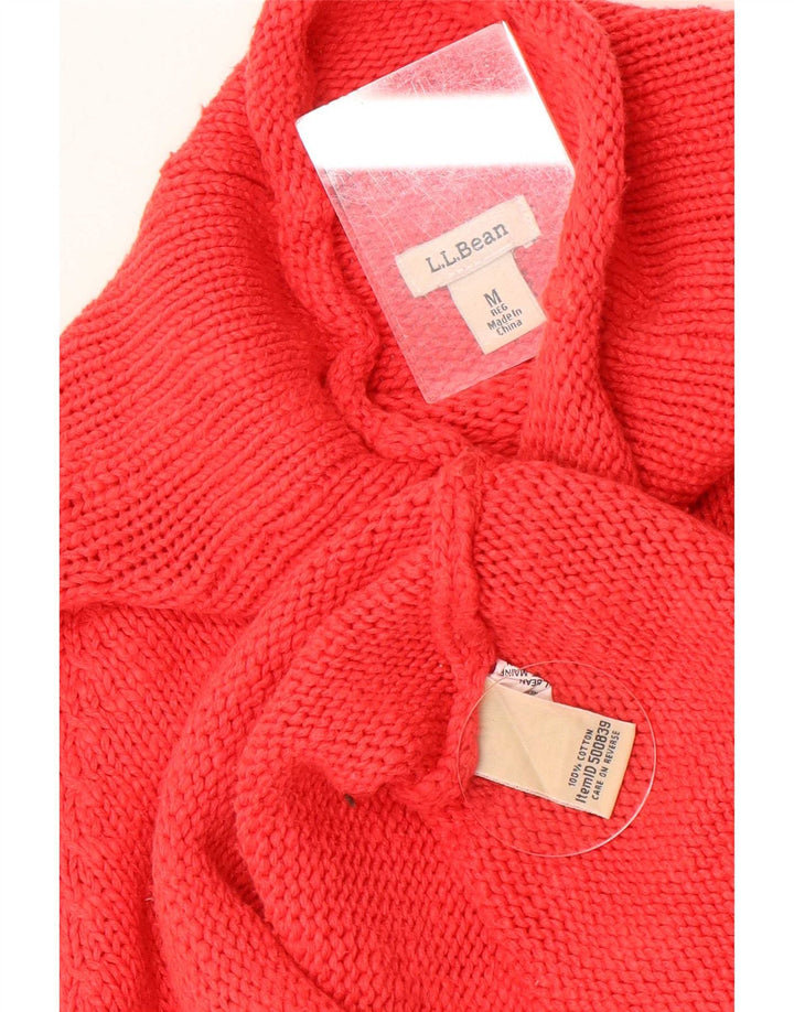 Pulover cu gât țestoasă pentru femei L.L.Bean UK 12 bumbac roșu mediu