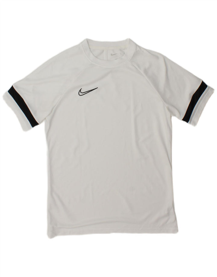 Tricou Nike Dri Fit pentru bărbați Top Mediu Alb Poliester Colorblock