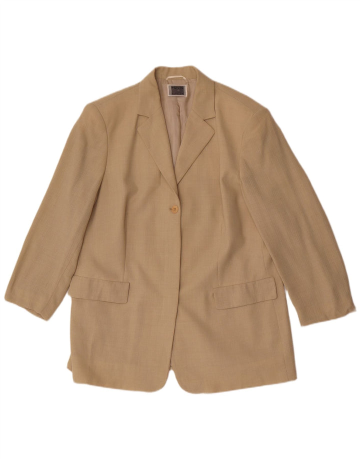 Jachetă blazer pentru femei Perte by Krizia UK 16 mare, bej, viscoză