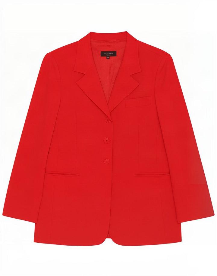 Jachetă Blazer Femei Marina Babini 3 Nasturi IT 46 Mare Roșu Cupro