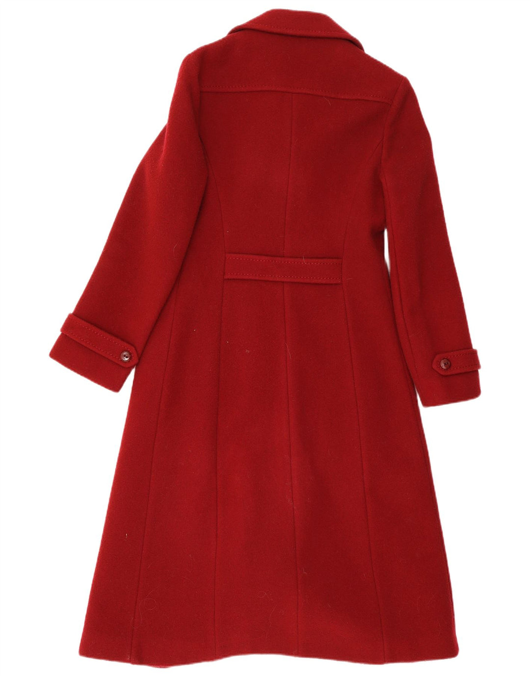 Palton dublu Breckmoor pentru femei UK 12 Medium Burgundy Lână nouă