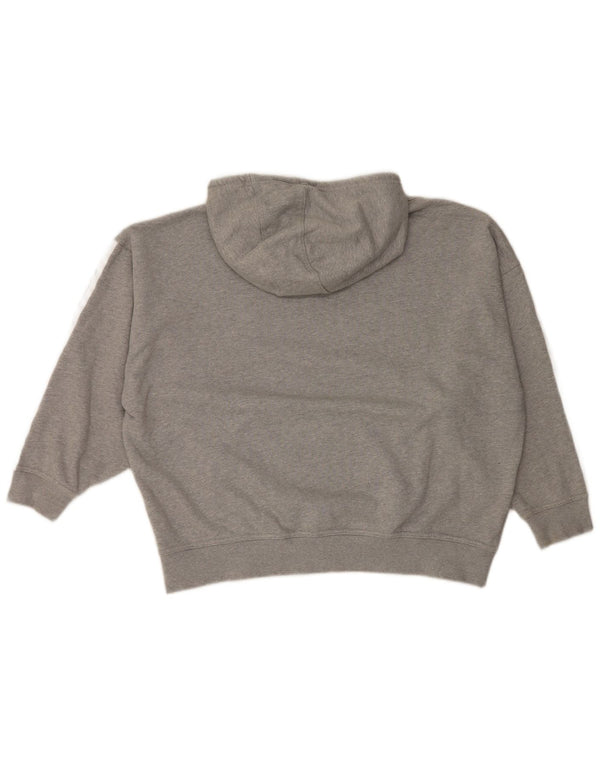 Pulover supradimensionat pentru femei Adidas UK 14 bumbac gri mediu