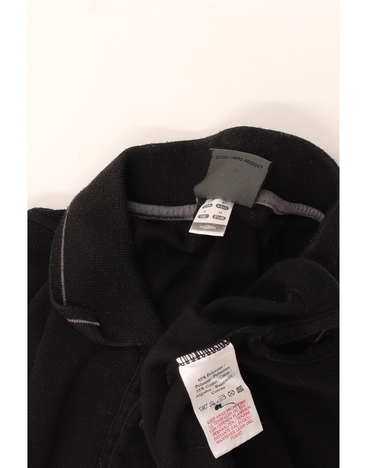 Tricou polo Umbro pentru bărbați, bumbac mediu negru