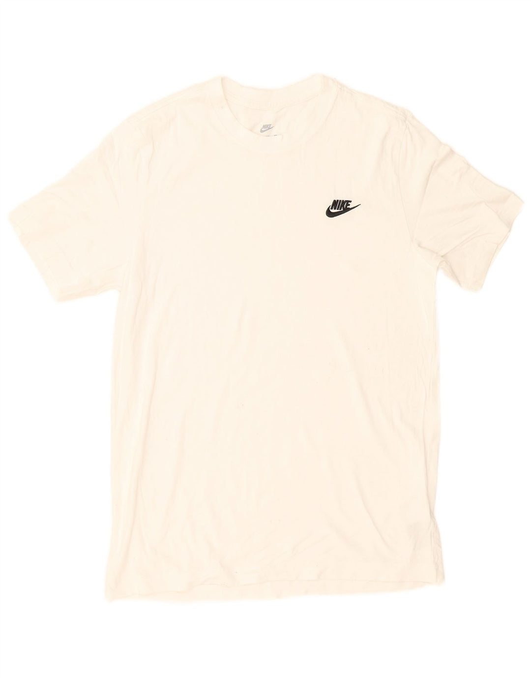 NIKE Mens T-Shirt Top Medium White Cotton