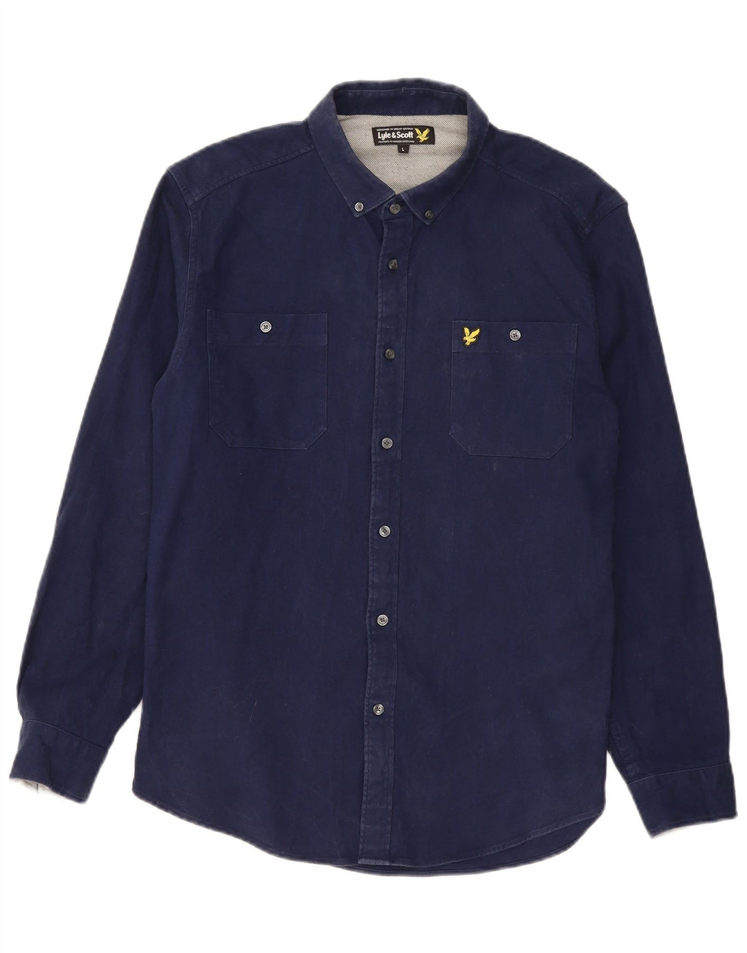 Cămașă pentru bărbați Lyle & Scott, mare, bleumarin, bumbac