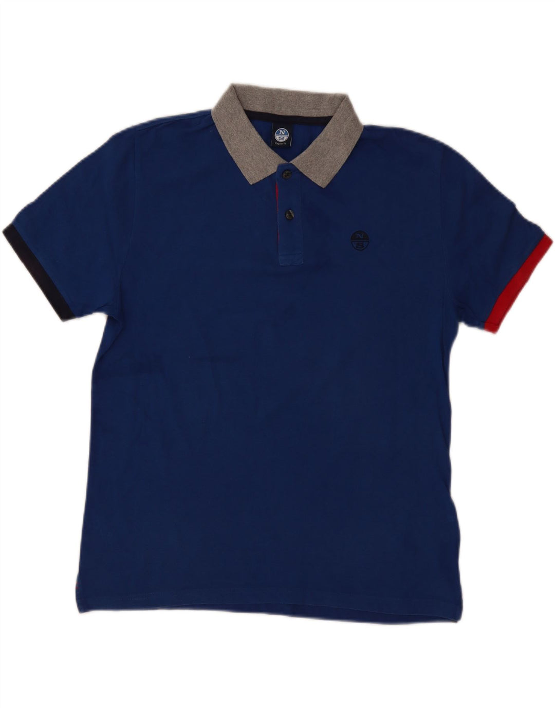Cămașă polo North Sails pentru bărbați, cu formă regulată, din bumbac color-bloc, albastru marin mediu