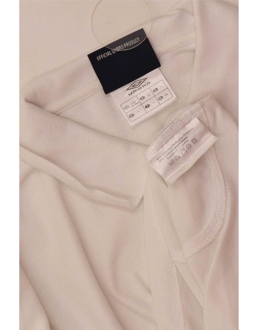 Tricou polo Umbro pentru bărbați, mare, alb, poliester sport