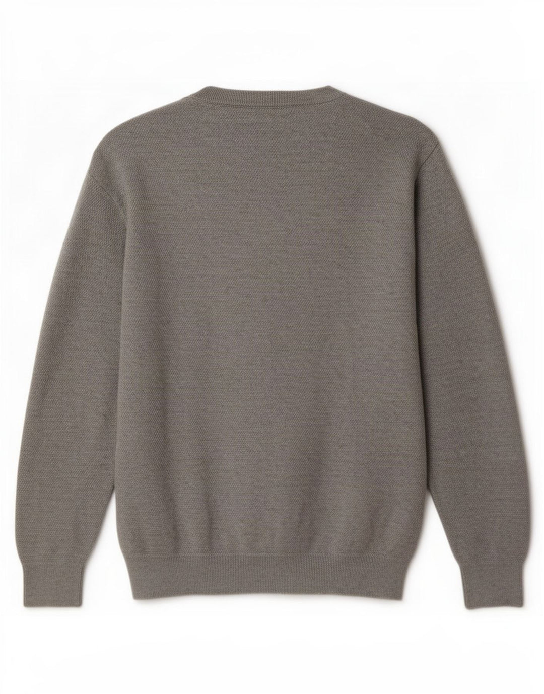 Pulover Massimo Dutti pentru bărbați cu gât roșu, bumbac mare, gri
