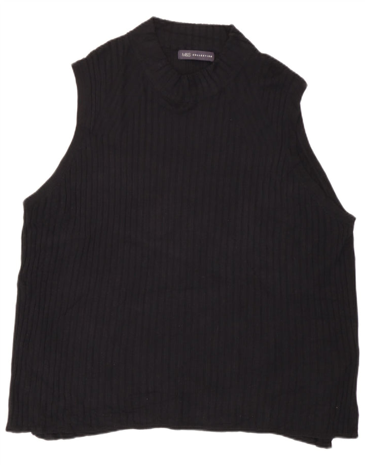 Vestă Marks & Spencer pentru femei, UK 24 4XL, viscoză neagră