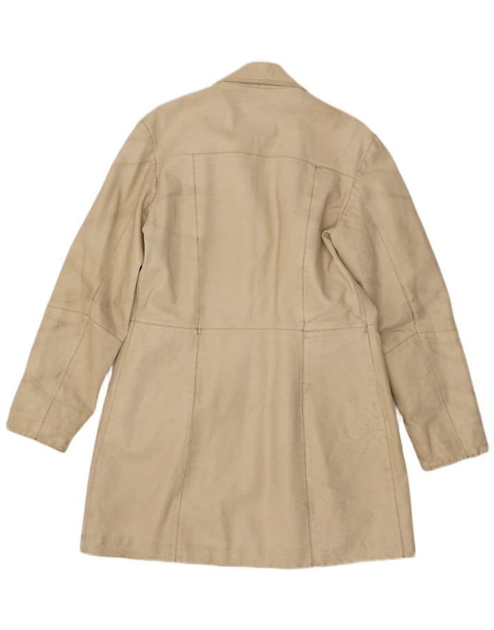 Palton din piele vintage pentru femei IT 46 mare bej