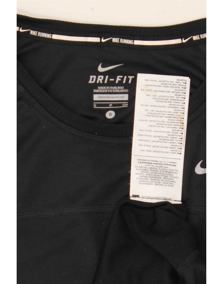 Tricou Nike Dri Fit pentru femei Top UK 10 Small Negru Poliester