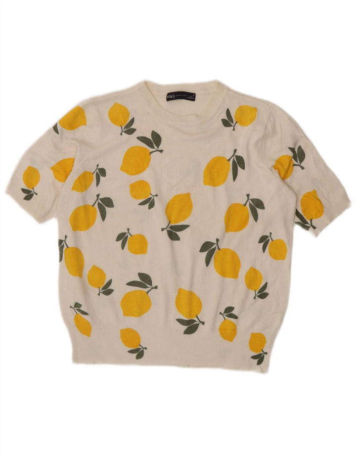 Pulover pentru femei Marks & Spencer, cu model abstract, cu decolteu cu barca, UK 10 Smal