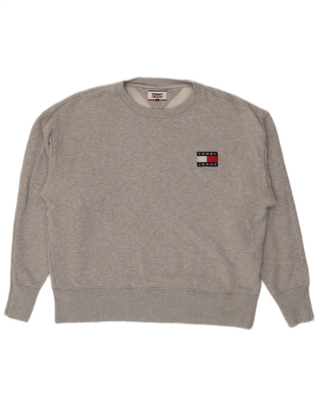 Hanorac pentru bărbați Tommy Hilfiger Pulover mare, gri bumbac cu pete