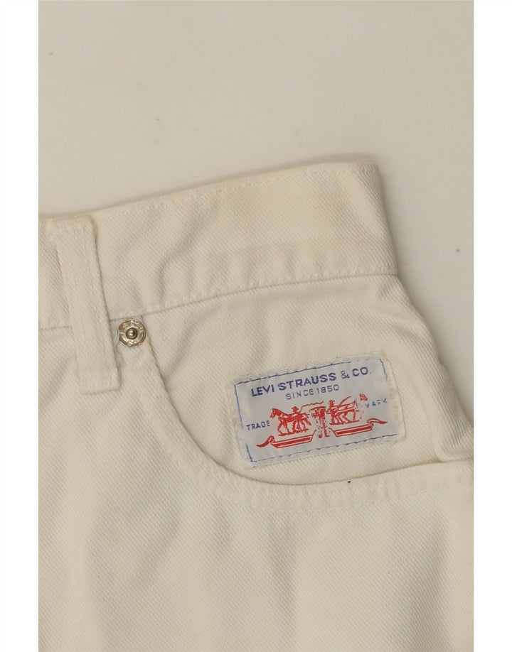 Fusta de blugi pentru femei LEVI'S W26 Small Off White