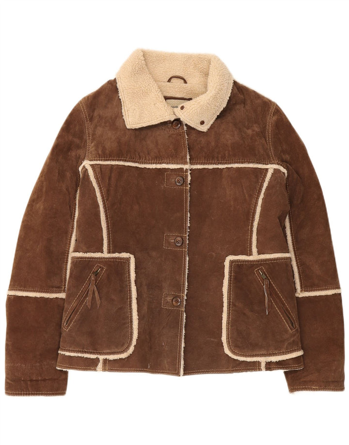 Jachetă din shearling pentru femei Conbipel IT 48 XL piele maro