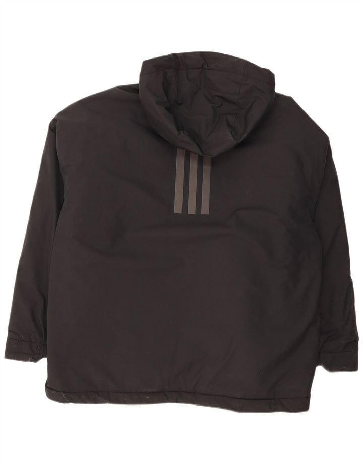 Jachetă căptușită cu glugă pentru bărbați Adidas UK 42 XL poliester negru