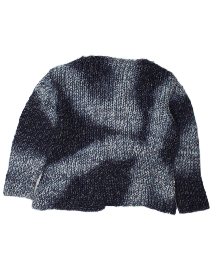 Pulover cardigan Bottega pentru femei UK 16 mare Lână bleumarin