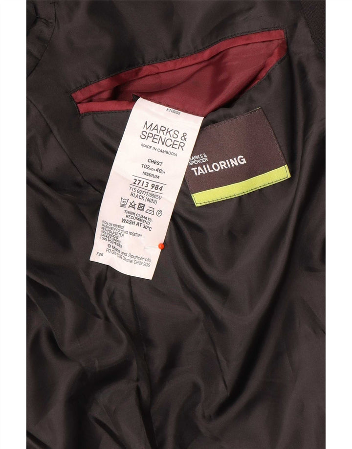 Jachetă pentru bărbați Marks & Spencer cu 2 nasturi, UK 40 Poliester mediu negru