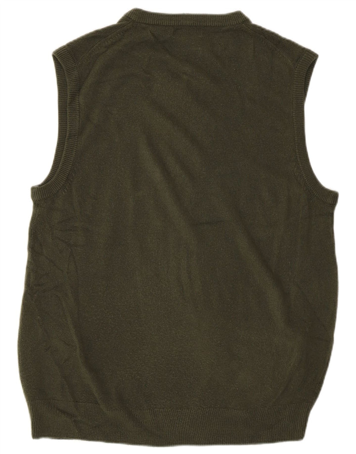 Dockers Vest pentru bărbați Tank Top Verde Mediu Acrilic