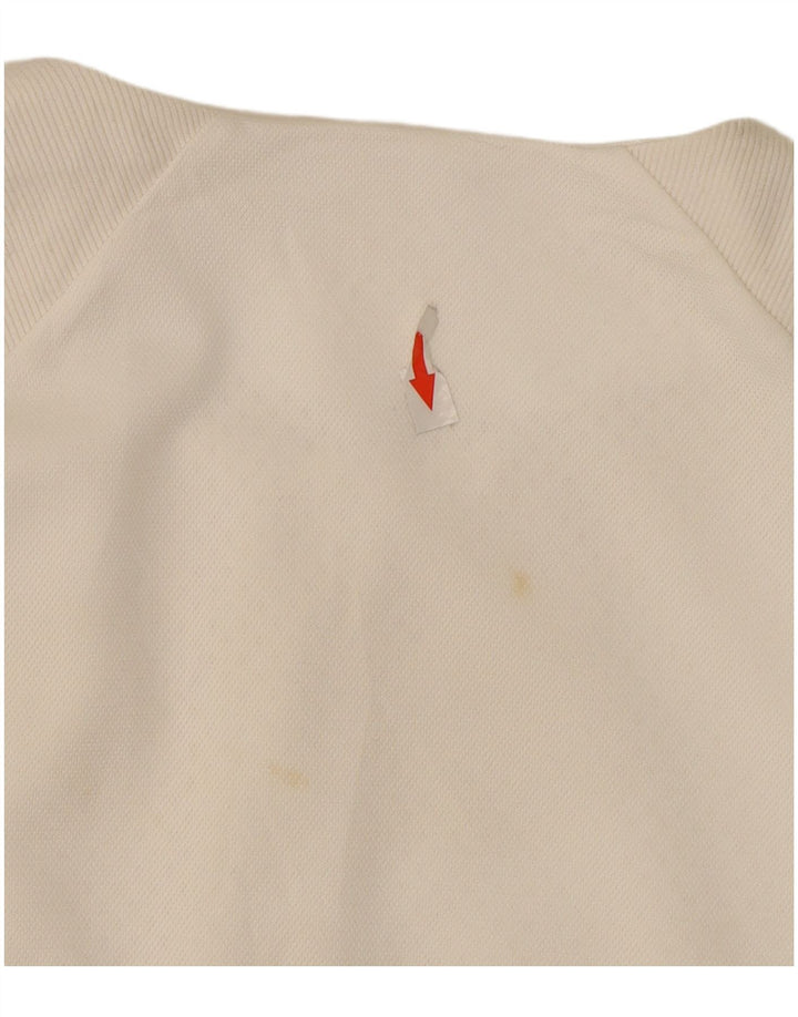 Jachetă de top pentru trening Nike Dri Fit Crop pentru femei UK 16 Poliester alb mare