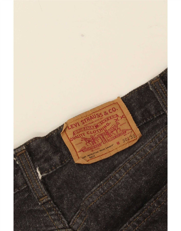 Blugi conici pentru bărbați Levi's 901 W30 L32 negri
