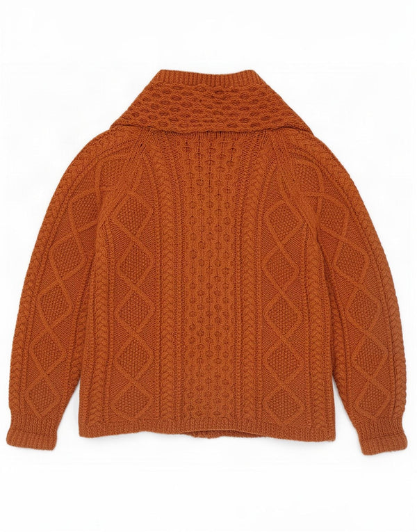 Pulover Cardigan Vintage pentru bărbați UK 14 Maro Mediu