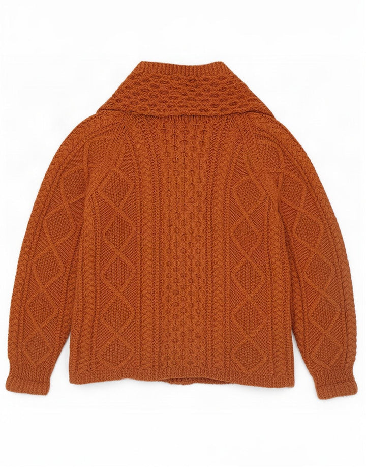 Pulover Cardigan Vintage pentru bărbați UK 14 Maro Mediu