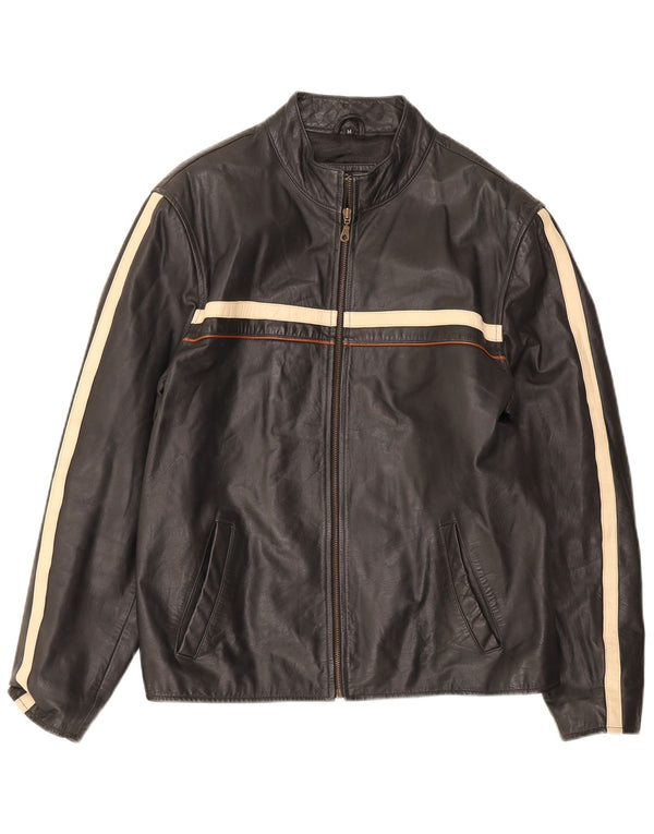 Jachetă de piele pentru bărbați Lee Cooper UK 38 Medium Black Dunge