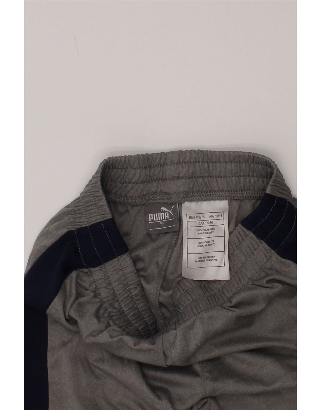 Pantaloni scurți sport grafic Puma pentru băieți 5-6 ani, gri, poliester color bloc